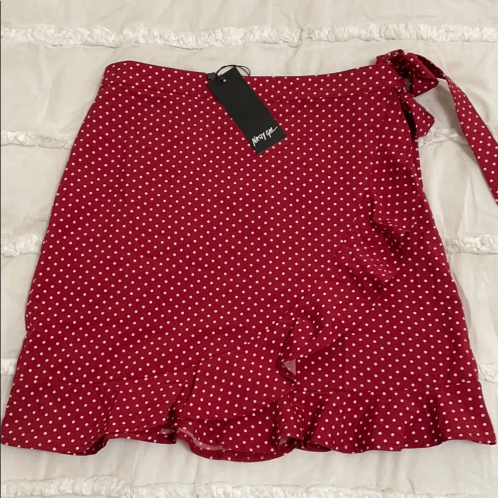 NWT NastyGal Faux Wrap Skirt